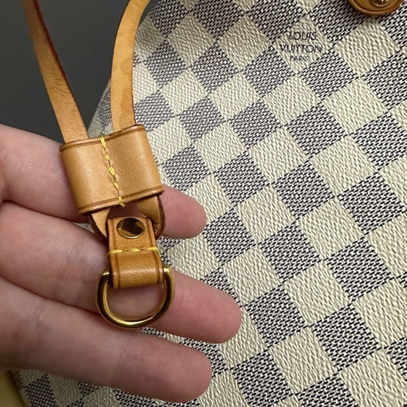 LV Neverfull MM Damier Azure Rose Beige - Picture 14 of 16